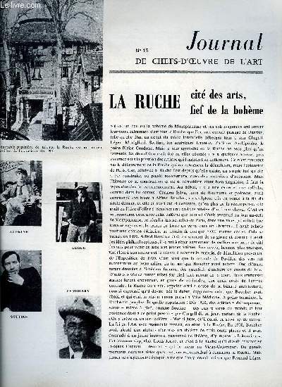 Journal de chefs-d'oeuvre de l'art n 15 - La ruche cit des arts, fief de la bohme, Berto Lardera, Palais de la radio, Vieira da Silva, Un palais souterrain, la tombe de l'empereur chinois Wan-li