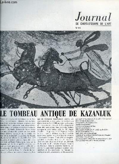 Journal de chefs-d'oeuvre de l'art n 65 - Le tombeau antique de Kazanluk, G.L. Roux, Alicia Penalba