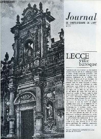 Journal de chefs-d'oeuvre de l'art n° 70 - Lecce ville baroque, Texidor, Germain, Congo, Gabon, Cote d'Ivoire
