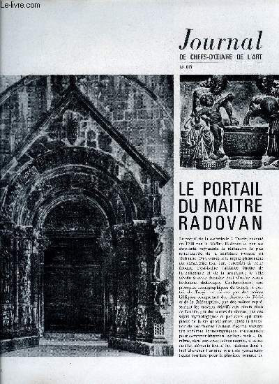 Journal de chefs-d'oeuvre de l'art n° 88 - Le portail du maitre Radovan, Gauthier, Schnabel