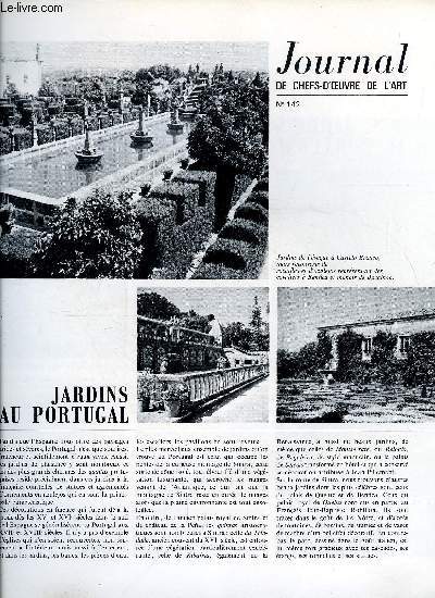Journal de chefs-d'oeuvre de l'art n° 142 - Jardins au Portugal, Henri Maïk, J. Berthier, Couronnement de la vierge du maitre H.L.