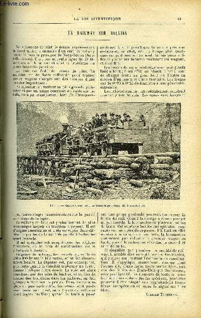 La vie scientifique n 17 - Un railway sur boulins par Schield Treherne, Les insectes par Armand Leyritz, Un nouveau steamer rapide allemand, Presse et pilon par G. Courtois, Des premiers secours a donner aux blesss dans les ateliers et sur les chantiers