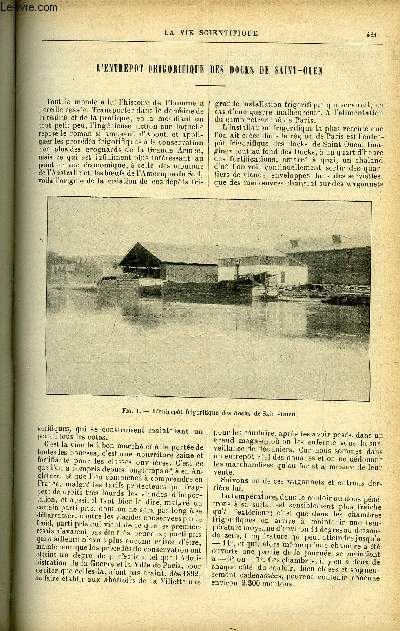 La vie scientifique n 37 - L'entrepot frigorifique des docks de Saint-Ouen par J. Worms, Les origines de l'automobiliste, la voiture Randolph par P. Crpy, Hygine et solidarit par Max de Nansouty, Le Plankton par Armand Leyritz, Accident du chemin