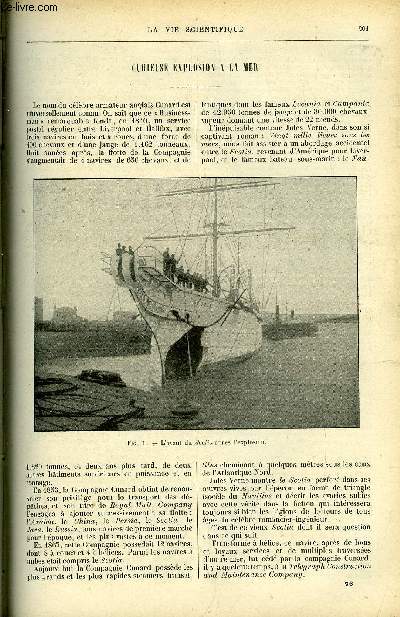 La vie scientifique n 76 - Curieuse explosion a la mer par Pierre Dibos, La peste, Les broyeurs de pommes a cidre par Max Ringelmann, Extraction lectrique d'une aiguille par Ch. L., Comment on construit une maison, Les nouveaux tramways lectriques