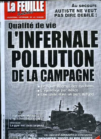 La feuille n 1040 - Zro en compo, Villeneuve - le dlirant dimanche de Rog, Paysans, dsorg engueule ses clients, Qualit de vie - l'infernale pollution de la campagne, Un autiste n'est pas un dbile, La gym mal dans sa peau, Rog-Lascrozes