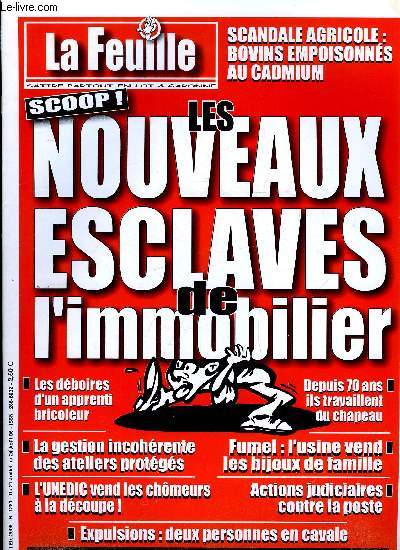 La feuille n 1281 - Rugby, le SUA dou pour les langues, Action judiciaire contre La Poste, La gestion incohrente des ateliers protgs, Syndicats touchs par le libralisme, L'UNEDIC vend les chomeurs a la dcoupe, Scandale en agriculture