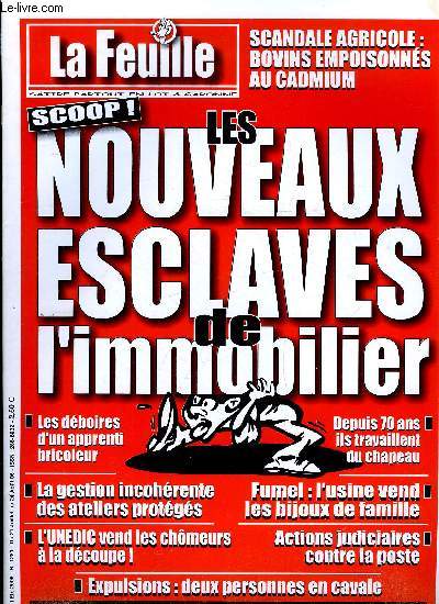 La feuille n 1281 - Rugby, le SUA dou pour les langues, Action judiciaire contre La Poste, La gestion incohrente des ateliers protgs, Syndicats touchs par le libralisme, L'UNEDIC vend les chomeurs a la dcoupe, Scandale en agriculture