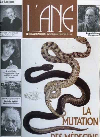 L'ane, le magazine freudien n 41 - Le gout des textiles par Monique Lvi-Strauss, dn von Horvarth, l'homme nu par Marc V. Howlett, Un anglais lecteur d'un anglophile par John Sturrock, Arlette Farge, l'Ariane des archives par Ulrich Raulff, Qu'est ce