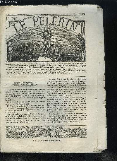 Le Plerin n 156 - 1880 l'anne sainte de S. Jacques, patron des plerins, Nol, vieilles coutumes, Le mystre de Nol reprsent dans une grange du Finistre, Les langes de Jsus, Si Dieu me le permet, Les splendeurs de la foi