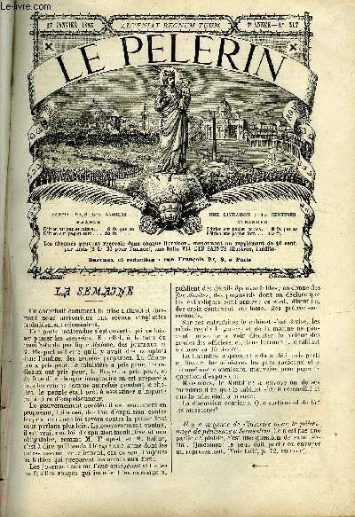 Le Plerin n 317 - Poltrons, Bonne nouvelle, La patrie en danger, Pnitence a Jrusalem, Prsentation au temple de Jrusalem, Comment vient une vocation