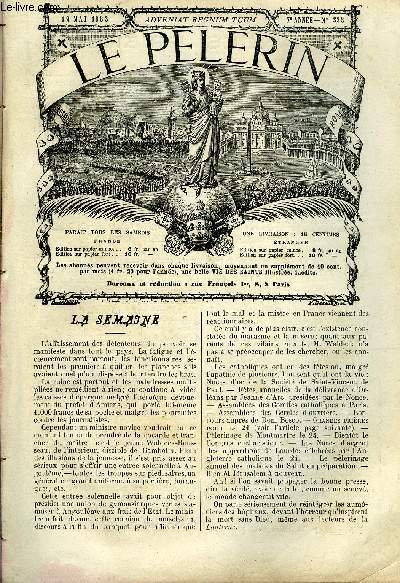 Le Plerin n 333 - Les grandes prires, pourquoi et comment on les fait, Jrusalem, Fte de la socit de Saint Vincent de Paul, Drame