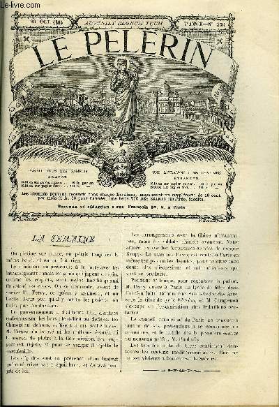 Le Plerin n 356 - Purgatoire, Mois du Rosaire, Tonkin - lettre de Mgr Puginier, Dix commandements de la presse, Rve et ralit