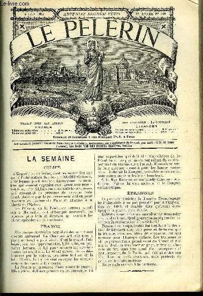 Le Plerin n 596 - La France en bonnet de nuit, Une actualit, La source de la vie par E. Guibourd, Une petite sainte, L'glise et l'esclavage