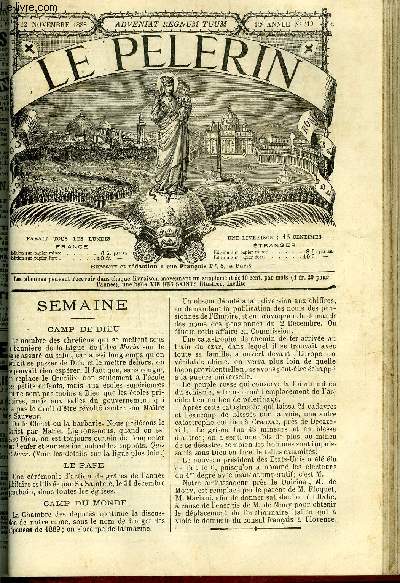 Le Plerin n 619 - Un bon article traitant de question d'intrt, Aprs l'cole le temps se gate, La lgende de la bannire du sacr-coeur a Paray, Conversion de l'Angleterre, Victoire de Saint Michel, Cecco