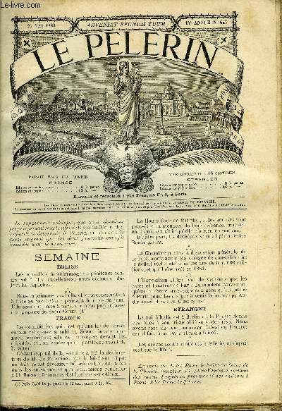 Le Plerin n 647 - Acte de conscration nationale au sacr-coeur, Ve dimanche aprs Paques, Voyage de la Madone du bon conseil, Paquerette (suite)