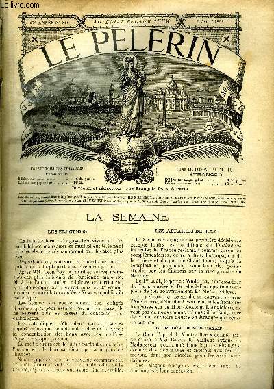 Le Plerin n 866 - La runion gnrale des plerins de terre sainte a Evreux, Mgr Coulli, archevque de Lyon, primat des Gaules, La procession de Furnes, Bayard, Une ambassade siamoise, A Lourdes