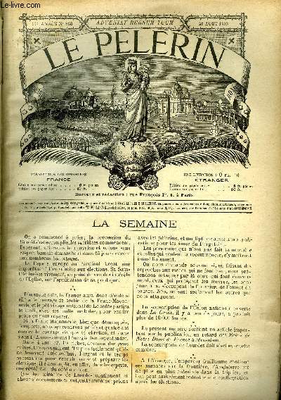 Le Plerin n 868 - Echos de Notre Dame de France, Dmolition de la vieille Sorbonne, Gloire a Marie (fin) par Rouxel Lecrai, Patacca, Moisson d'pes