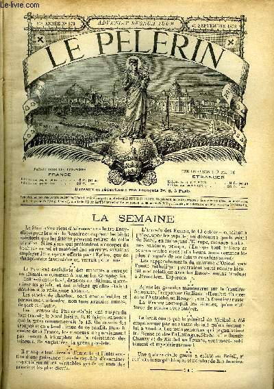 Le Plerin n 873 - Les merveilles de Lourdes en 1893, Anes senss, La premire pierre de l'glise de Notre Dame de France, Master Needful par Loys de Kerval