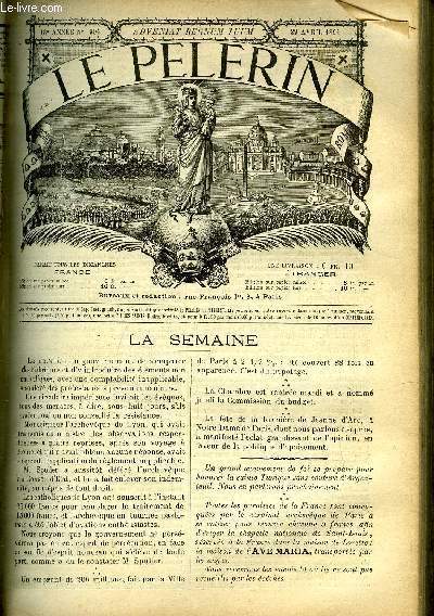 Le Plerin n 904 - La croix du capitaine par Christian, Dcret de batification, Comment fut fond le monastre de Frauenhalb (fin) par Los de Kerval, L'Ascension, Caoutchouc, Les deux petits savoyards 1789-1893