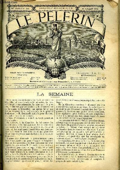 Le Plerin n 916 - Le tremblement de terre, Les troubles aux Etats Unis, Les assassinats de prsidents de rpubliques, L'impot sur le revenu, Andr Ripoche, dfenseur et martyr de la croix, Le nouveau pont de la tour a Londres sur la Tamise