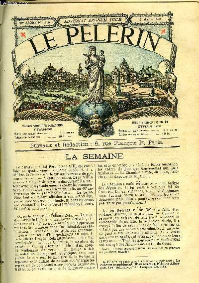 Le Plerin n 1105 - Echos de N.D. de France, La neutralisation du banc, Engins perfectionns, guerre sans larmes, Les femmes d'autrefois (suite) par A. de Besancenet, Le R.P. Hacquard, Le Maine