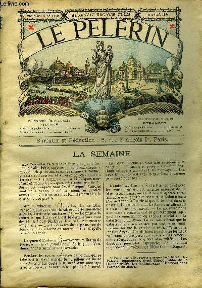 Le Plerin n 1109 - La vie et la mort des arbres a Paris, Nouveaux vques, Les voyages des arbres, Le vendredi saint, La fin d'un berger pyrnen, L'immuable lecteur