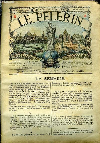 Le Plerin n 1130 - Lourdes, Gurisons, Dputs a Lourdes, Dames du salut et brancardiers de l'hospitalit du salut, Ncrologe de l'hospitalit du salut en 1893, Le draillement de Saint Mards de Fresnes, Le mystre de saint Gwnol