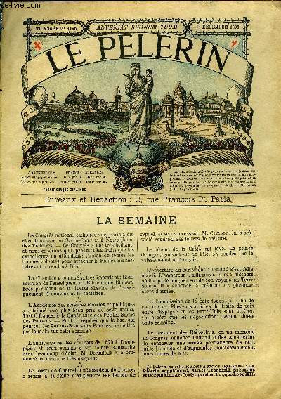 Le Plerin n 1145 - Les perscutions en Chine, Le prsident de la Rpublique chez les mineurs de Lens, Visions chrtiennes, Un orage, Le chien de la mre Chronie (suite et fin) par C. Detal