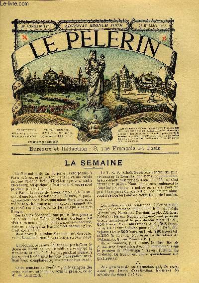 Le Plerin n 1177 - Le centenaire d'une premire communion en Vende, Fr. Flamidien, Flamidien-Lotade, La visite de Guillaume II au vaisseau-cole l'iphignie, La mer de Crissa
