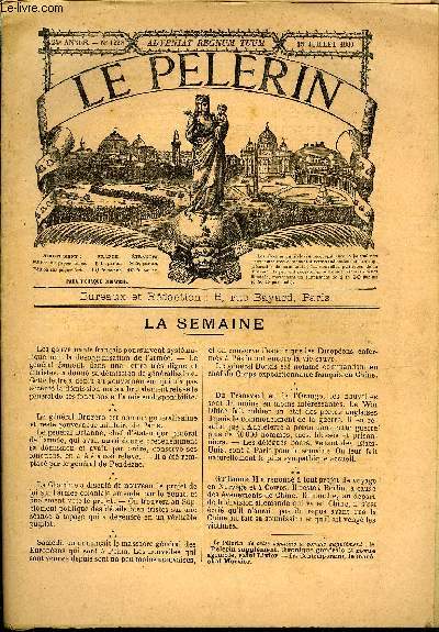 Le Plerin n 1228 - Les premiers exploits des boxeurs, Assassinat du ministre d'Allemagne par les boxeurs, La vengeance de Fatoum, L'incendie de New York, La fleur d'argent