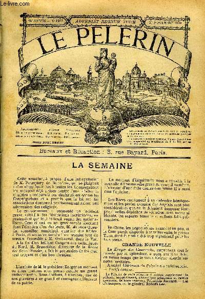 Le Plerin n 1247 - Coopration des ides, Le Te Deum au ptang a Pkin, La catastrophe de Choisy le Roi, Catastrophe du Sud-Express, Massacre de Mgr Hammer, Mgr Robert, vque de Marseille, Restauration du Christ du Jard, Mdecins chrtiens, Moine