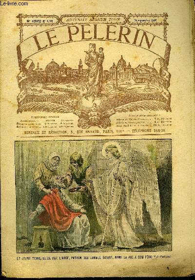 Le Plerin n 1343 - Livre d'or des curs vols, Les bons anges au 2 octobre, Ponce pilate par Henriot, Une soeur sous scells, Au pays des miracles, Le cur intrus du Chne Rond (suite)