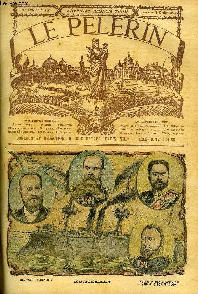 Le Plerin n 1417 - Navire japonais coul, Ministres et amiraux, Sur le lac baikal, Une grace de la Sainte Vierge, L'impossible rparation
