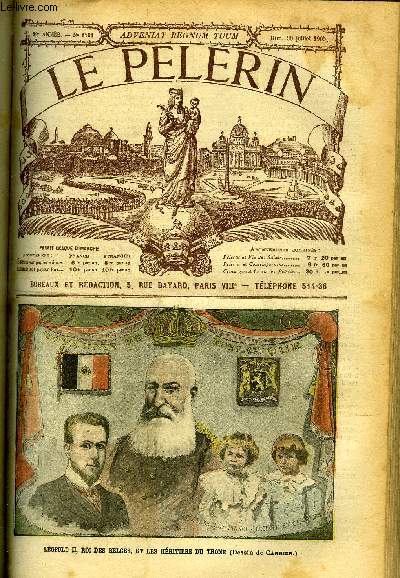 Le Plerin n 1491 - Lopold II, roi des belges et les hritiers du trone, A bord d'un sous marin, Le drame de Riaucourt, Abandonne (suite) par Eva Jouan, Louis XIII - la guerre de trente ans, Aux conseillers municipaux, Moisson et dchaumage