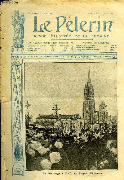 Le Plerin n 1542 - En plerinage a N.D. du Folgot, Monstre marin, Les tmoins de l'histoire, Solange de Morthone (suite) par Clment d'Othe