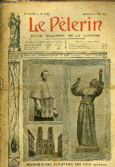 Le Plerin n 1583 - Jeanne d'Arc coutant ses voix, A l'arsenal de Toulon, Balarin pharmacien (suite) par Richard Manoir, L'obsession de l'estomac, Douarnenez