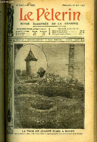 Le Plerin n 1636 - La tour de Jeanne d'Arc a Rouen, L'trier (suite) par G.M. Rousseau, Le cardinal Richard