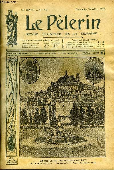 Le Plerin n 1736 - Le jubil de Notre Dame du Puy, Au pays de Mnlik, L'ruption de l'Etna, En Alsace Lorraine, Coeur de Chrtienne (suite) par Marie le Mire