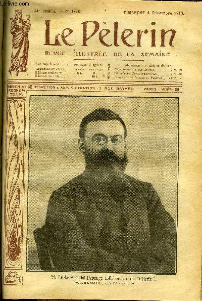 Le Plerin n 1770 - M. l'abb Adodat Debauge, collaborateur du Plerin, La marine amricaine, Canons sous la neige, Un soupon par Pierre Gourdon, La police secrte, Petite toile (suite et fin) par Henry Franz