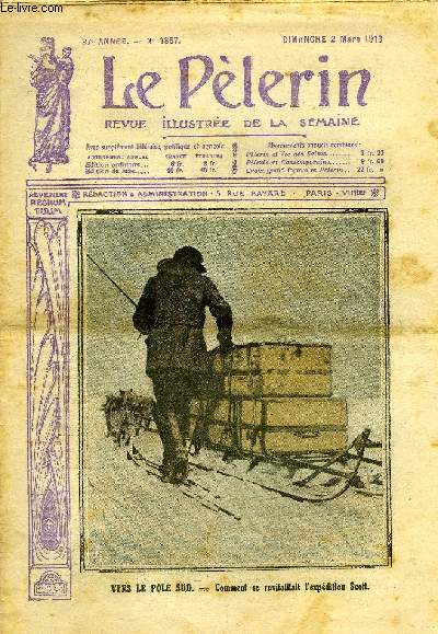 Le Plerin n 1887 - Vers le pole sud - comment se ravitaillait l'expdition Scott, Et la libert de conscience ?, Le signe de la victoire, Les sondeurs d'abimes (suite) par Maurice Champagne