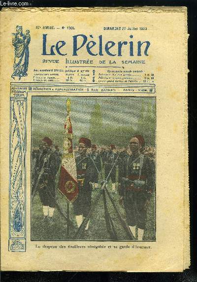 Le Plerin n 1908 - Le drapeau des tirailleurs sngalais et sa garde d'honneur, La Nouba, La croix a Mgr Augouard, L'autel, Le maitre (suite) par M. Beudant