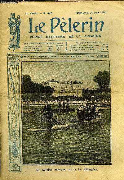 Le Plerin n 1956 - Un autobus nautique sur le lac d'Enghien, Paris dvast, La Sainte Vierge en Core, La perscution religieuse, La tour vive (suite) par Georges Thierry