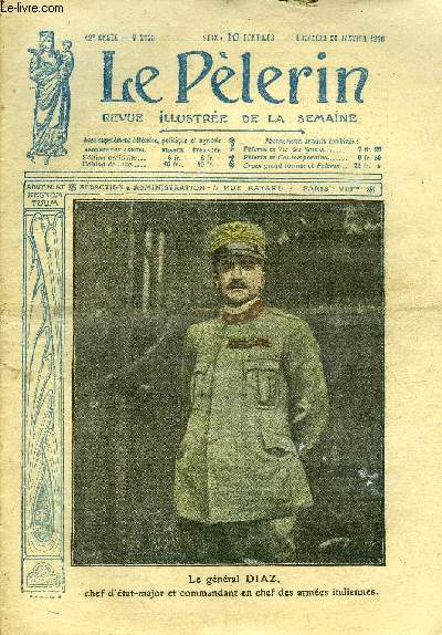 Le Plerin n 2130 - Le gnral Diaz, chef d'tat major et commandant en chef des armes italiennes, Tradition et anarchie, La rpublique de l'Ukraine plus grande que la France, Naplouse ou Sichem, El-Bireh ou Maspha, Le puits de la Samaritaine, La griffe
