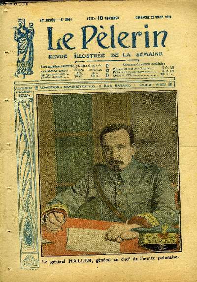 Le Plerin n 2191 - Le gnral Haller, gnral en chef de l'arme polonaise, L'arochir, La perce des Vosges, L'affaire Cottin, L'assassinat de la famille impriale russe, Le fourrier du Parlement, Autour d'un clocher (suite) par Jean Guy