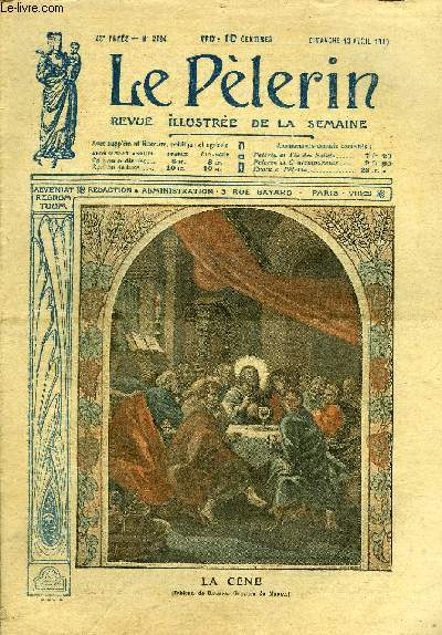 Le Plerin n 2194 - La Cene, Le devoir Pascal, Dantzig, A Versailles, Nos coles a l'honneur, Insignes d'escadrilles, Le procs Humbert et consorts, Autour d'un clocher (suite) par Jean Guy