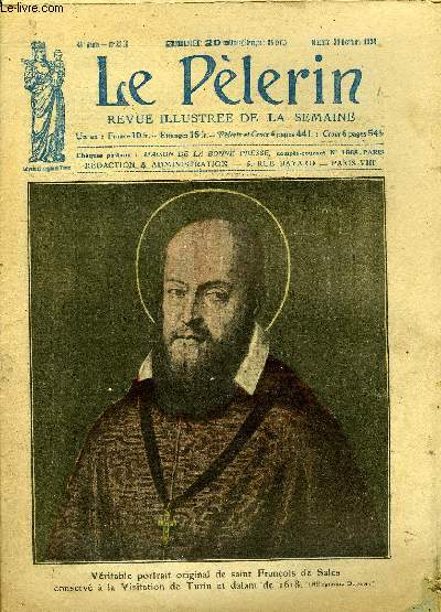 Le Plerin n 2388 - Vritable portrait original de saint Franois de Sales conserv a la visitation de Turin et datant de 1618, Le salon de l'aronautique, La vitesse des avions, Le voeu suprme de Moulassen