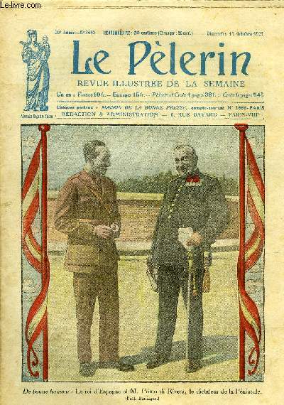 Le Pèlerin n° 2429 - De bonne humeur : le roi d'Espagne et M. Primo di Rivera... - Afbeelding 1 van 1