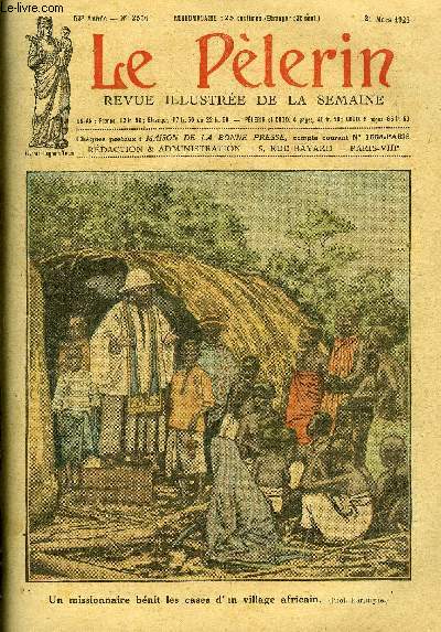 Le Plerin n 2556 - Une encyclique sur les missions, A Genve, Au Maroc, M. Doumergue a Lyon, L'cole du pardon (suite) par Georges Thierry