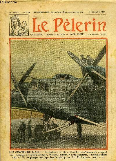 Le Plerin n 2750 - Les gants de l'air, le Junkers G-38, Pour une politique familiale, Prparons Nol, Prends ma place n4 par Marthe Fiel