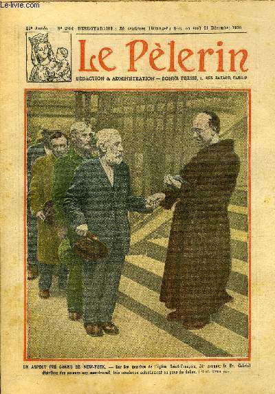 Le Plerin n 2804 - Un aspect peu connu de New York - sur les marches de l'glise Saint Franois, 31e avenue, le Fr. Gabriel distribue des secours aux sans travail, trs nombreux actuellement au pays du dollar, La tragi comdie de Moscou, Victo n3